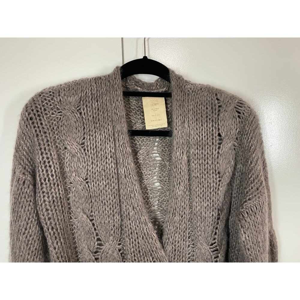 120% Cashmere Italy Oversized Cardigan Sweater One Button Front  Small - Picture 3 of 7
